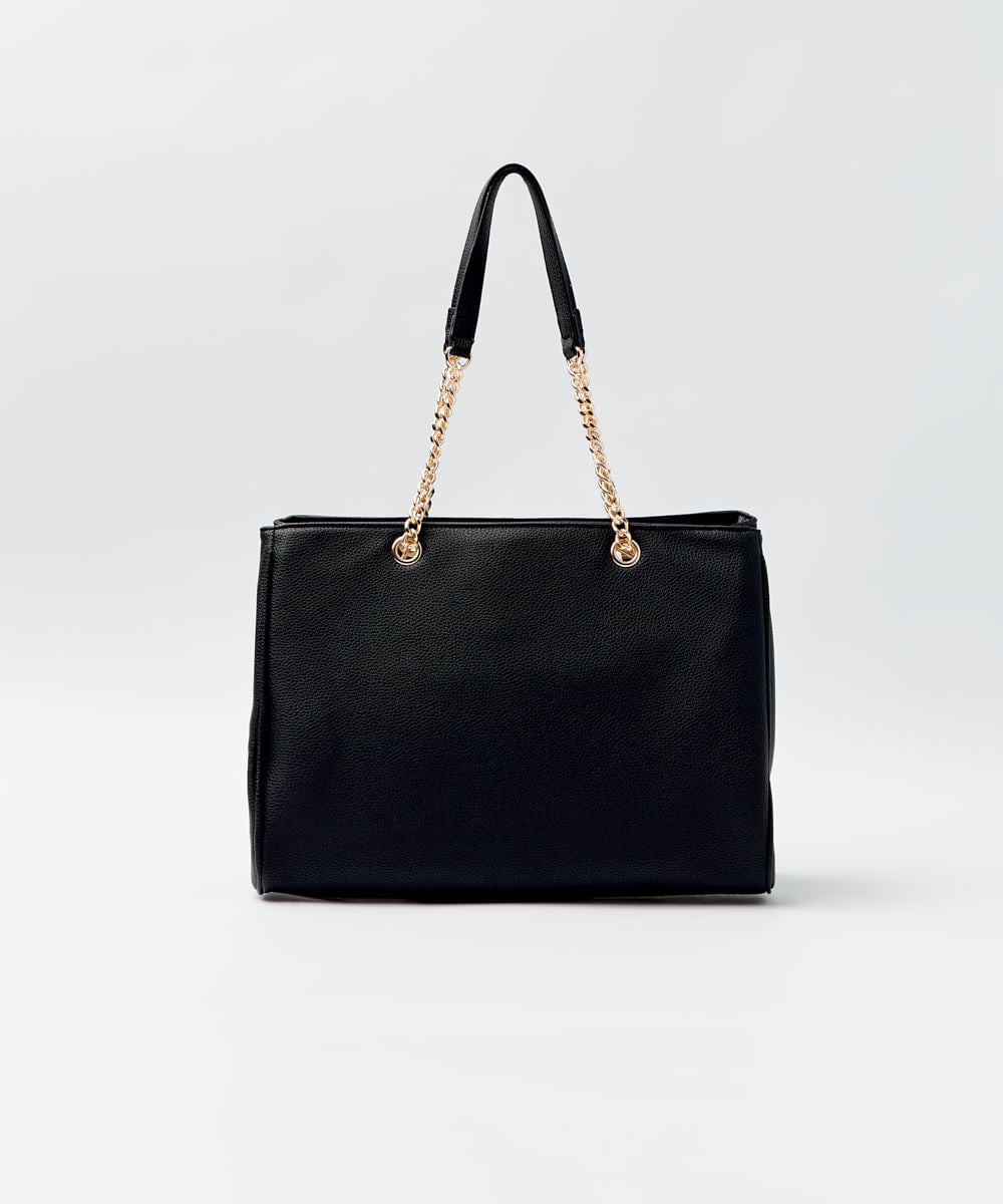 BOLSA SHOPPING ALÇA CORRENTE - PRETO - UN