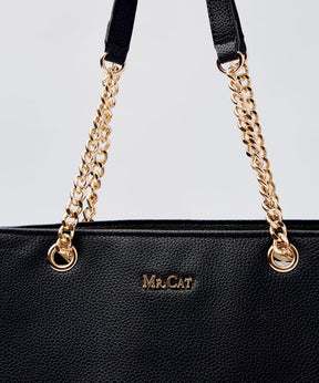 BOLSA SHOPPING ALÇA CORRENTE - PRETO - UN