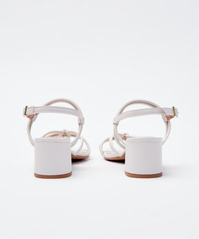 SANDÁLIA SALTO NÓ TIRAS - OFF WHITE
