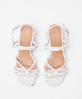 SANDÁLIA SALTO NÓ TIRAS - OFF WHITE