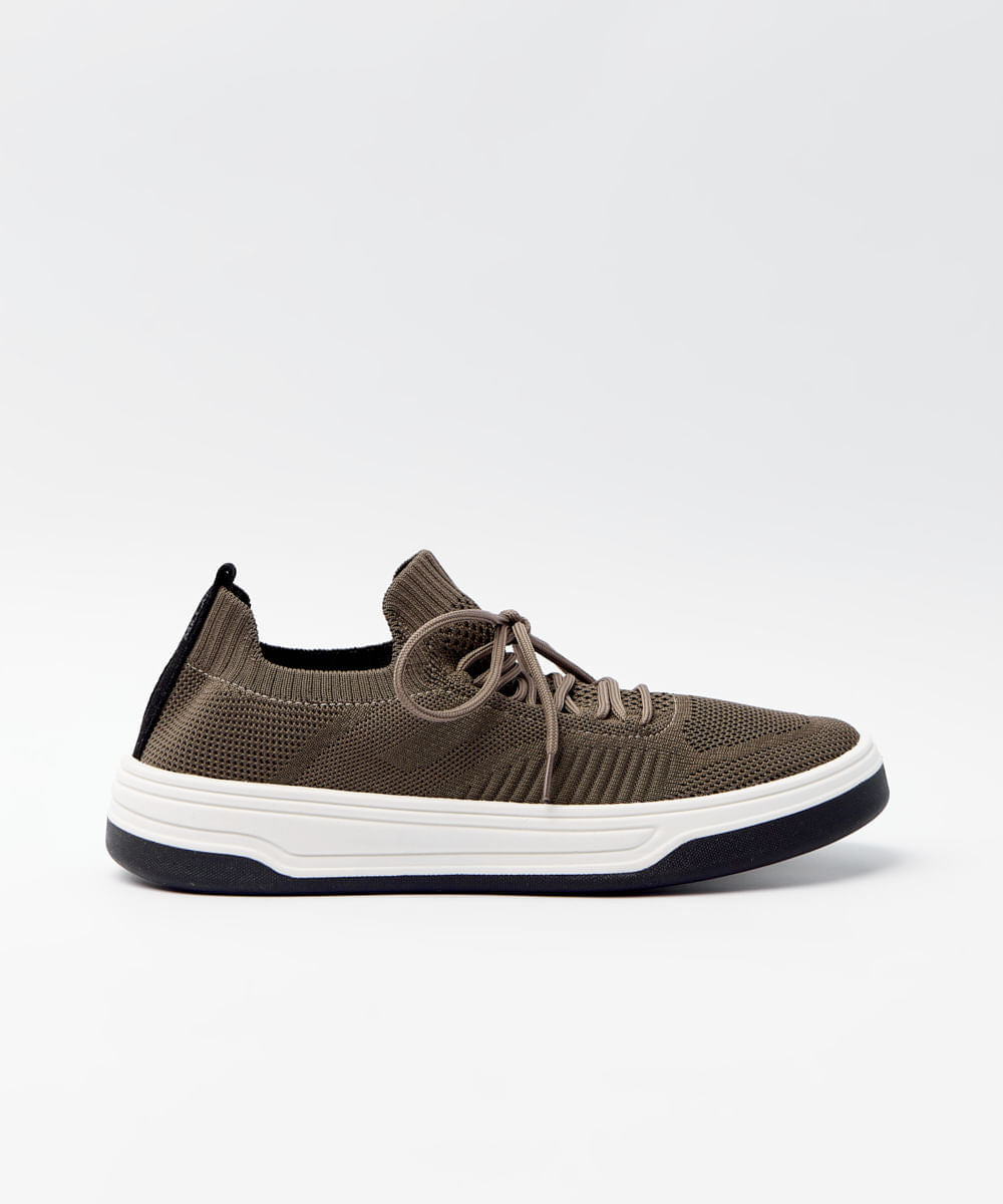 TENIS KNIT EASY - CAFE