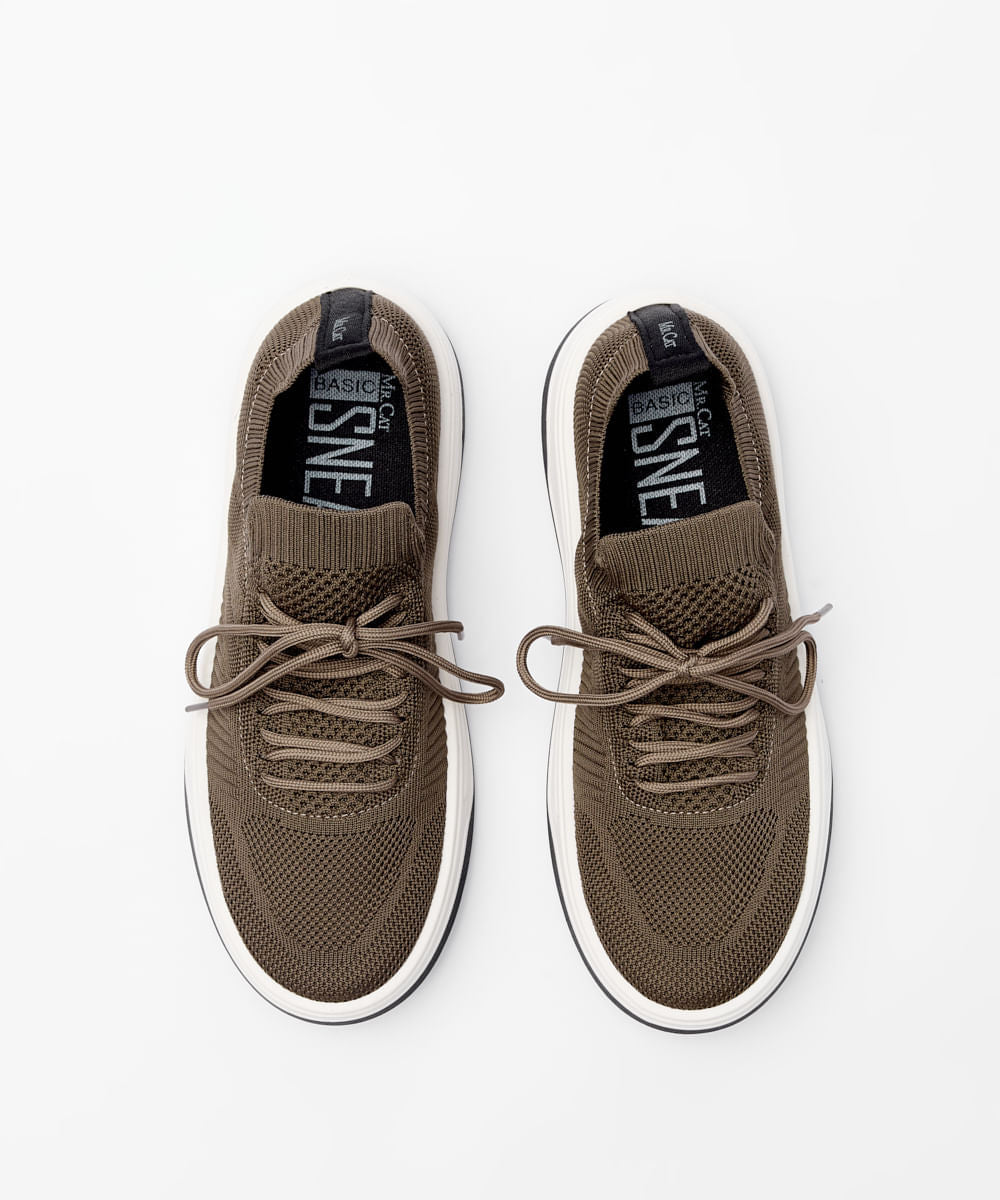TENIS KNIT EASY - CAFE