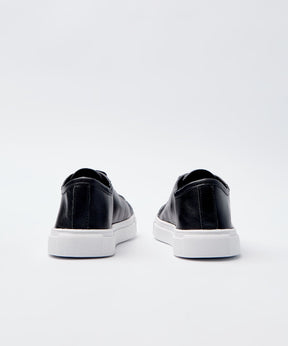 TÊNIS BASIC COURO ELÁSTICO - PRETO